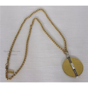 Silpada “Crystal Token” Swarovski, Brass, Sterling Disc Pendant Necklace KRN0008